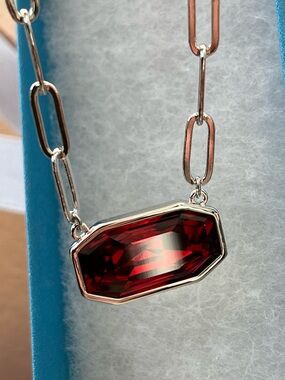 TSC by Swarovski Necklace with Deep scarlet Octagon Crystal